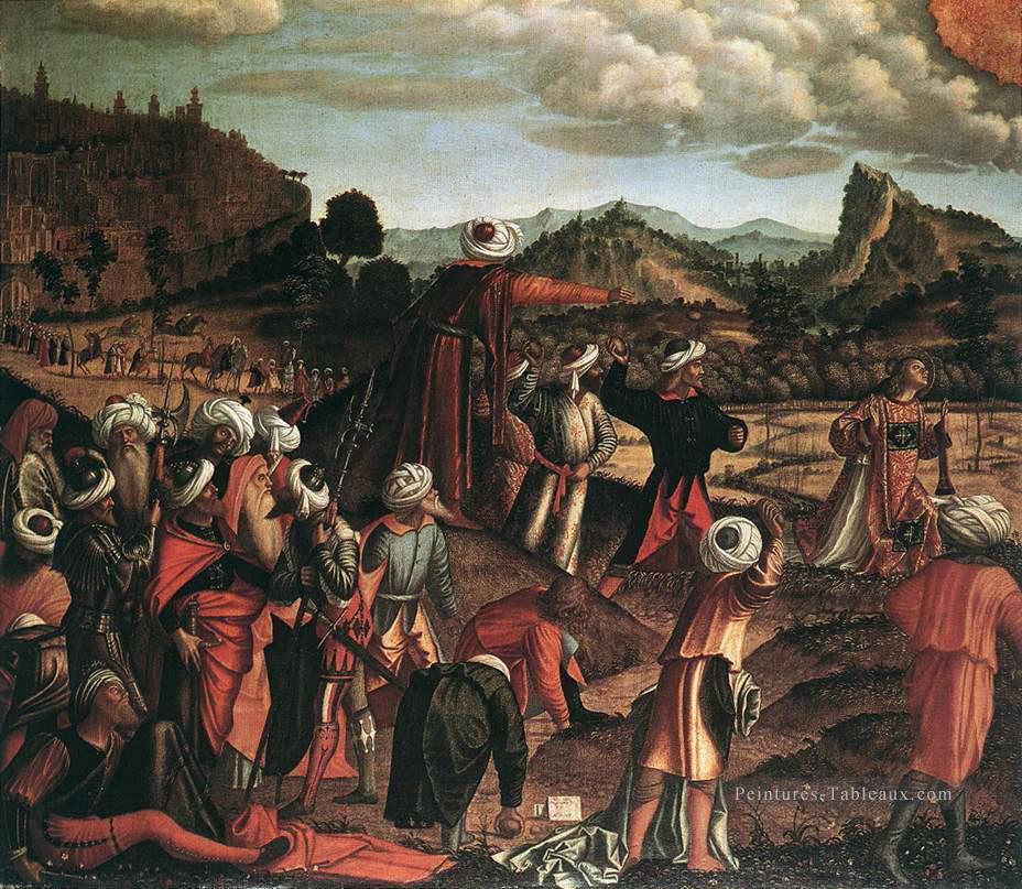 La lapidation de St Stephen Vittore Carpaccio Peintures à l'huile
